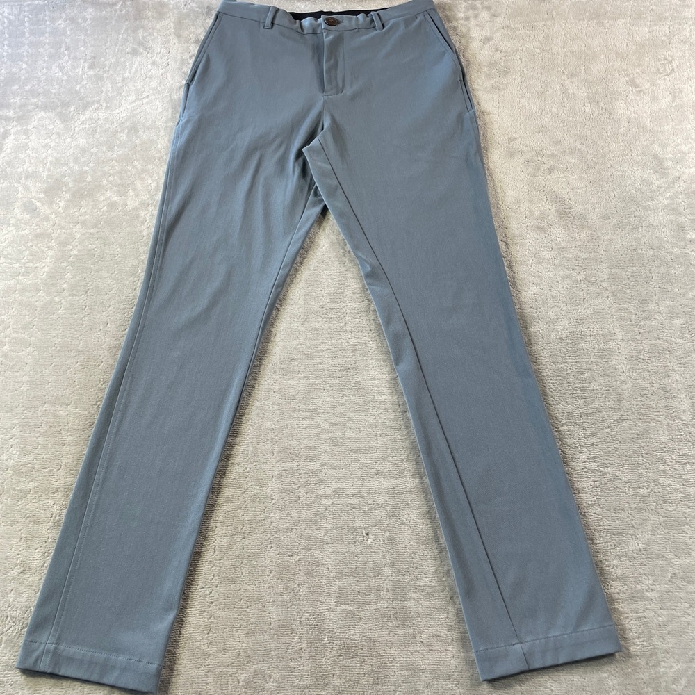 Ministry of Supply Kinetic Pant Mens 30x32 Blue Slim Performance‎ Chino Office